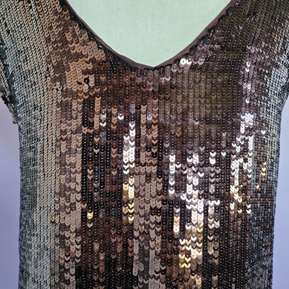 NWT Maeve Anthropologie Sequin Wine Bordeaux Oversized Low Back Kara Dress - Picture 10 of 15